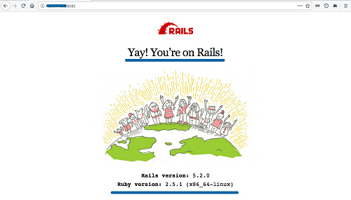 La aplicación Ruby on Rails funciona