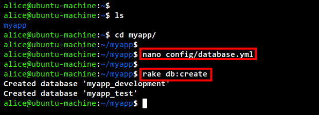migración de la base de datos de rails