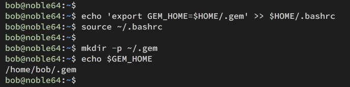 configuración de gemas