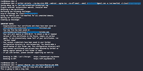 Crear un certificado SSL con Let's encrypt