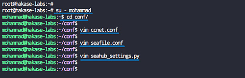 Configurar el servidor de Seafile