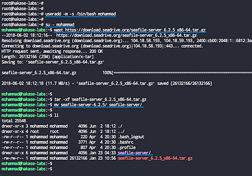 Descargar las fuentes de Seafile