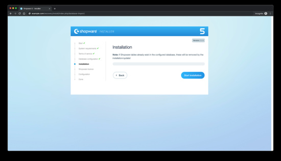 Instalar las tablas de la base de datos