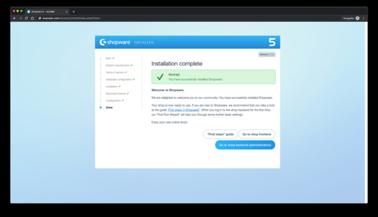 La instalación está completa