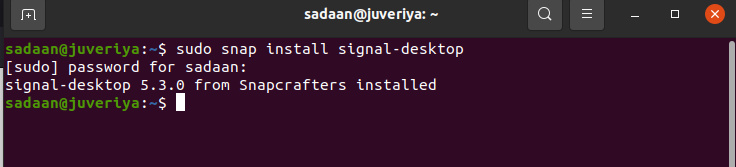 Instalación de la señal a través de Snap