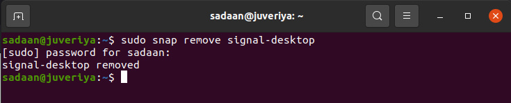 Desinstalación de Snap instalado en el escritorio de Signal