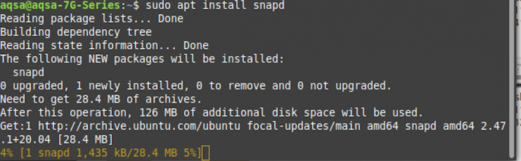 Instalación del demonio Snap