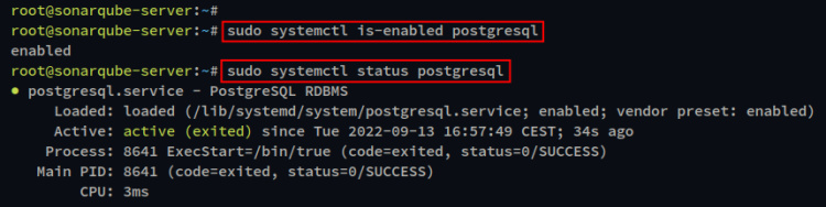 comprobar postgresql