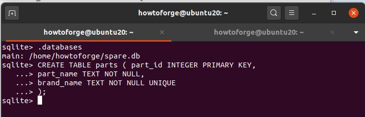 SQLite - crear una tabla