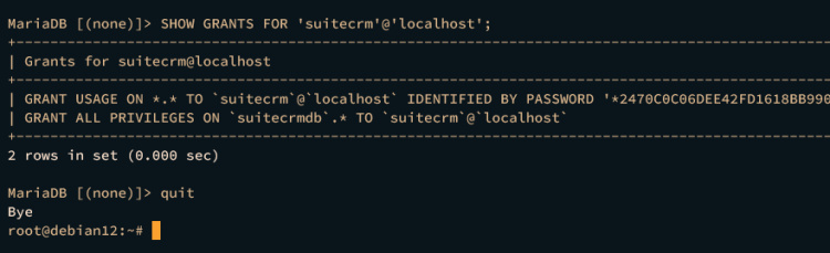 usuario de la base de datos veridy