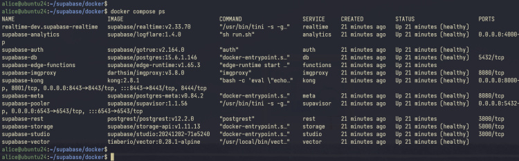 comprueba los contenedores