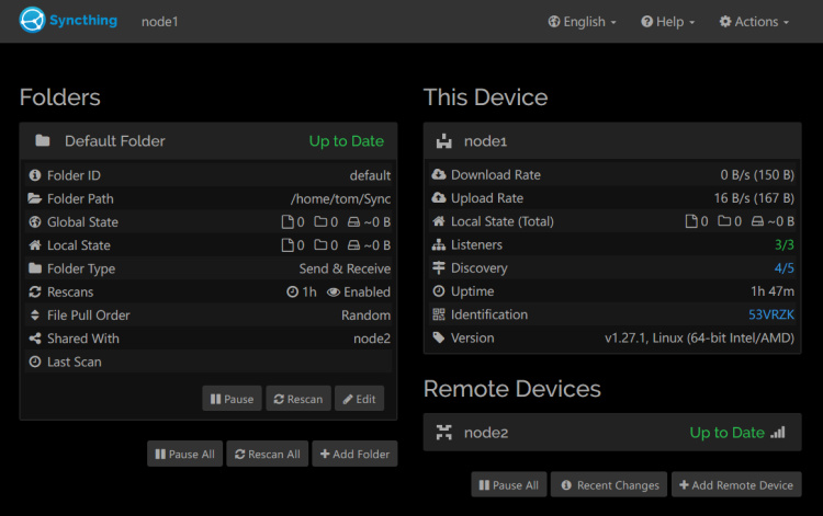 carpeta compartida del dispositivo remoto