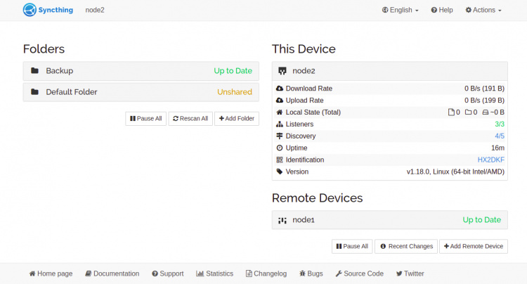 Sincronización de carpetas