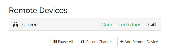servidor2 conectado a servidor1