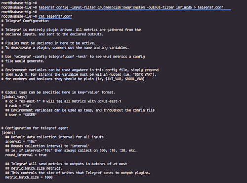 Configuración del telégrafo