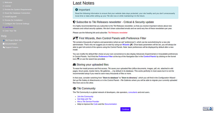 Notas de instalación