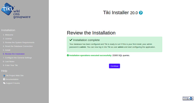 Instalación Tiki completa