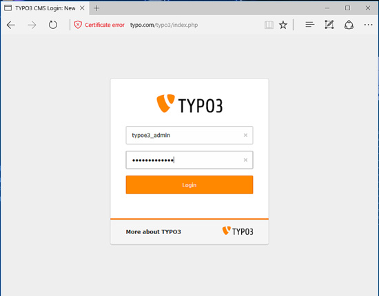 Typo3 admin