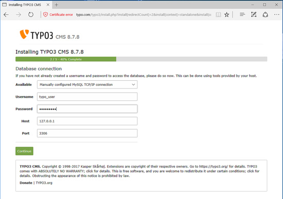 Configurar la conexión a la base de datos