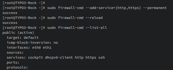 configurar firewalld