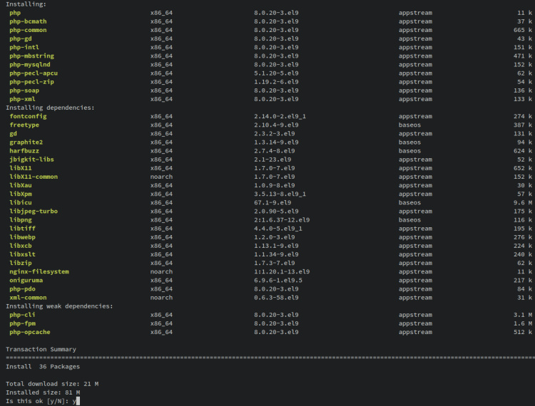 instalar php