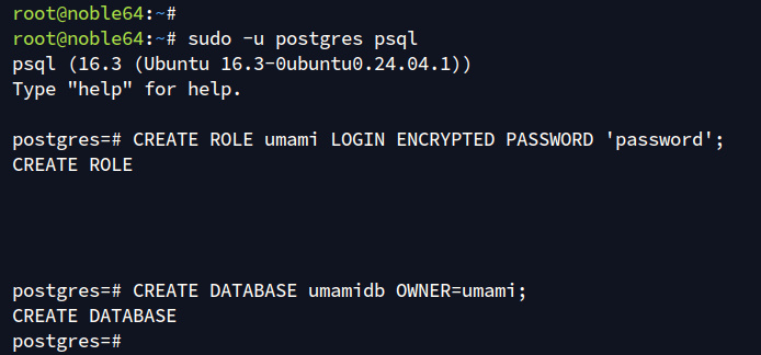 crear base de datos y usuario