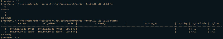 comprobar el estado del clúster