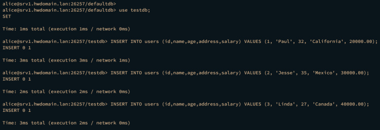 insertar nuevos datos