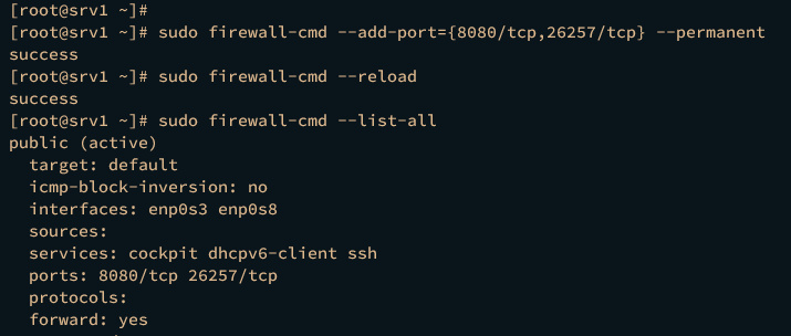 configurar firewalld