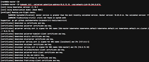 Inicialización del clúster Kubernetes
