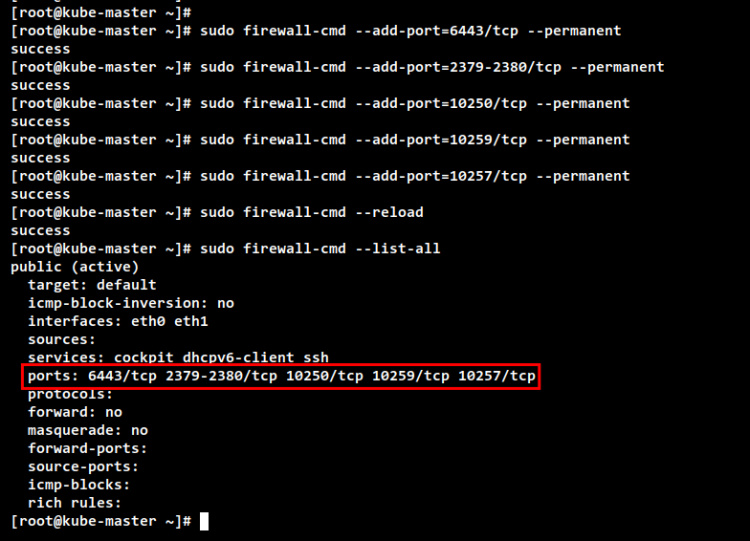 setup firewalld kubernetes plano de control
