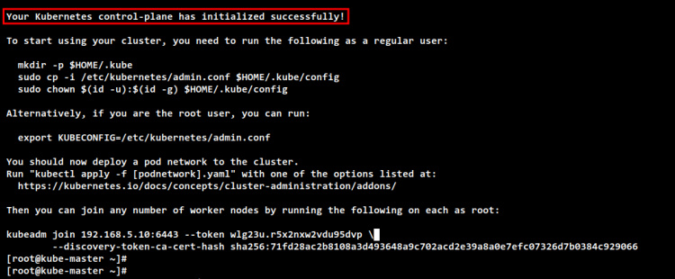 inicializando el plano contaol de kubernetes