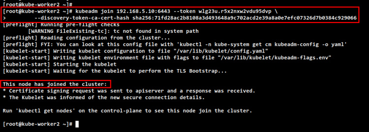 añade kube-worker2 al cluster