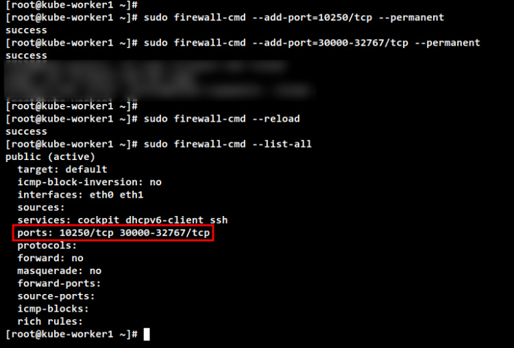 setup firewalld kubernetes nodo trabajador