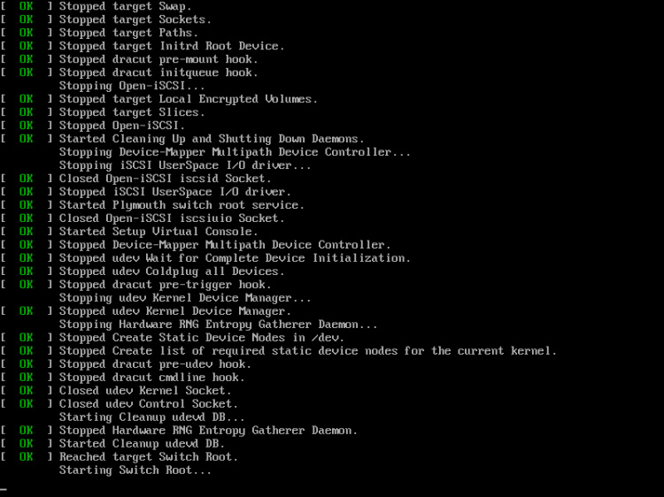 Arrancar desde la imagen del sistema