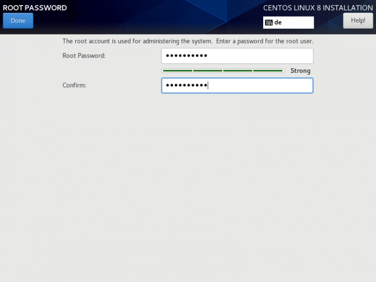Escoge una contraseña segura para la raíz
