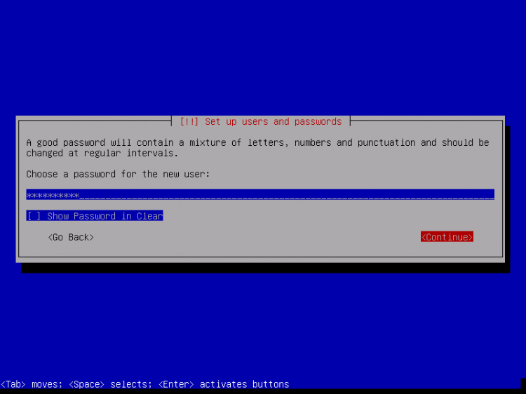 Establece la contraseña