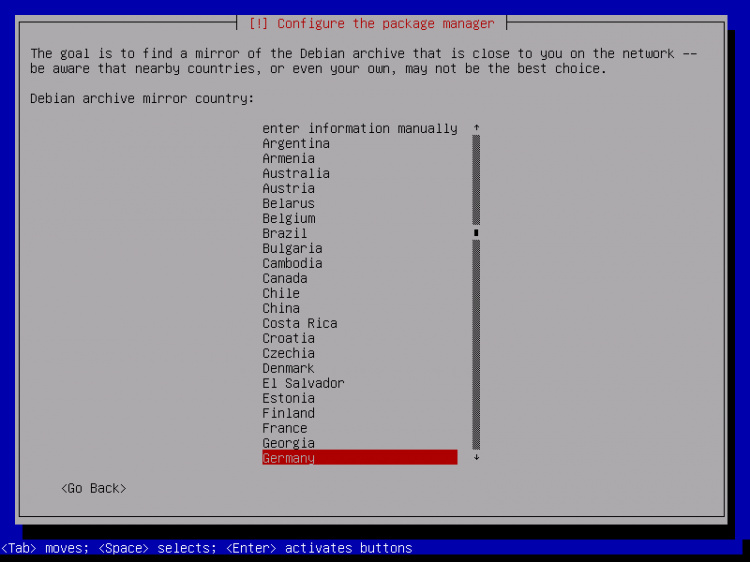 Configurar el país apto