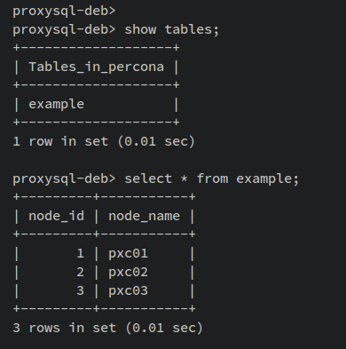 mostrar tablas y datos