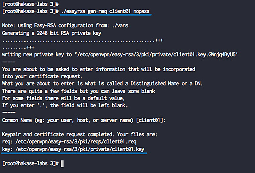Construir la clave del cliente