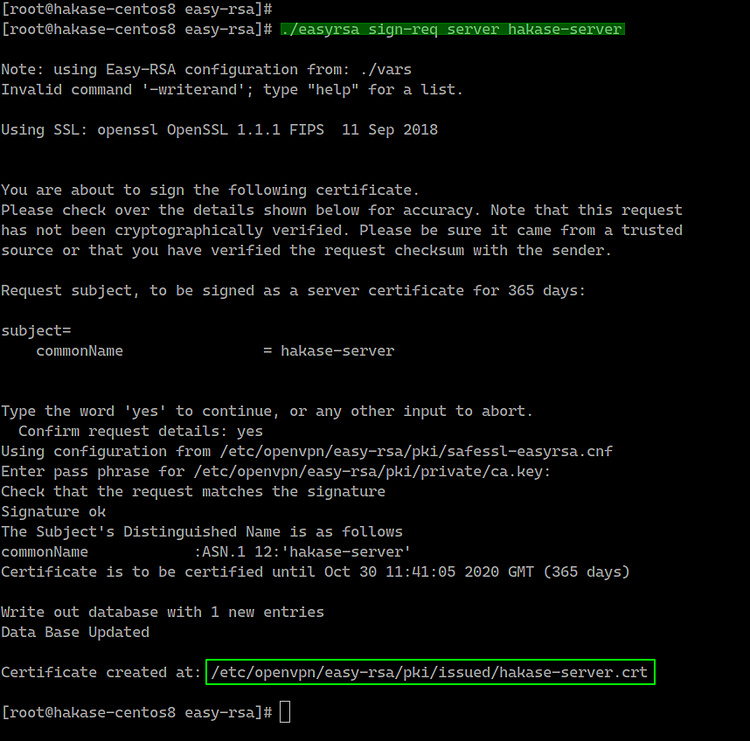 easyrsa sign-req