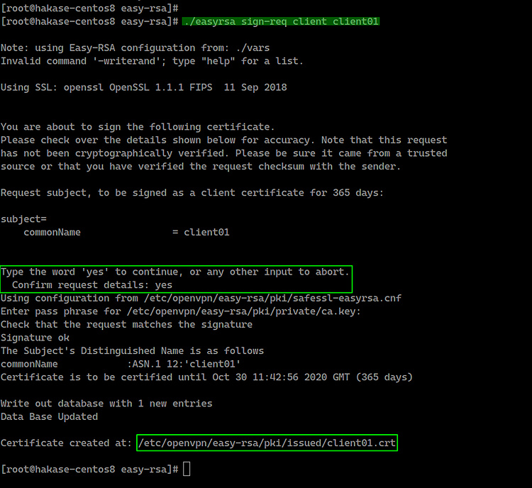 easyrsa sign-req client client01