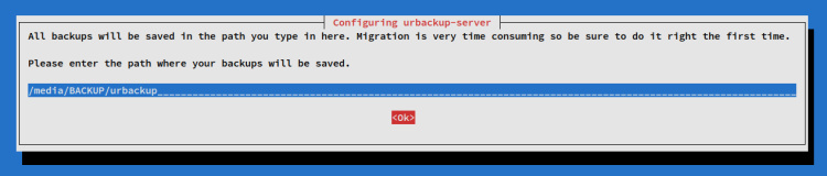 configurar directorio abckup