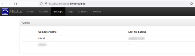 lista de copias de seguridad