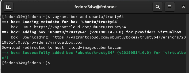 Añadir caja Vagrant