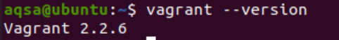 Comprueba la versión de Vagrant