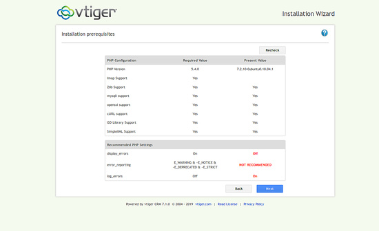Asistente de instalación