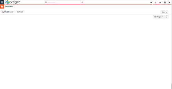 Panel de control de vTiger CRM