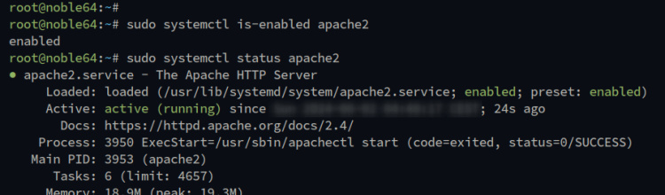 comprobar servidor web apache