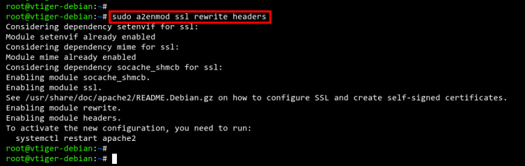 activar módulos apache2